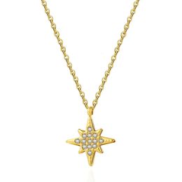 Collier de pendentif étoile de zircone gratuite gratuite pour femmes à la chaîne de clavicule douce et aux bijoux en acier inoxydable Gift 240422