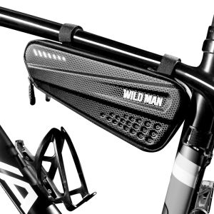 Wild Man 1.2L Sag de vélo imperméable Triangle du sac à tube avant Sac à tube de vélo