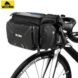 Wild Man Bicycle Bag Big Capaciteit Waterdichte voorbuis fietsen MTB stuurblair Pannier Pack Bike Accessories240410