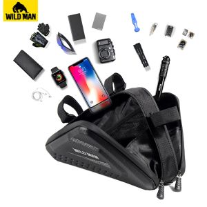 Wild Man Hard Shell Mountain Mountain Cadre de vélo étanque les outils de cyclisme de la route Sac à vélo de vélo Sac MTB accessoires