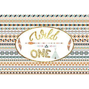 Wild One Birthday Party Photo Booth Backdrop Gedrukt Tent Tribal Pijl Pasgeboren Baby Douche Props Kids Fotografie Achtergronden