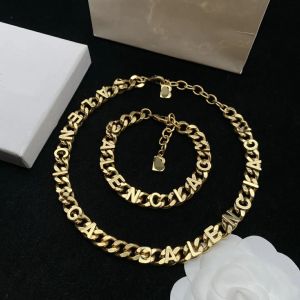 Wilde ongeremde hiphop-ketting met letter Cubaanse grove ketting mannen punkstijl glanzende niet-gevallende vrouwen dikke armband ontwerper sieraden sets bbs3