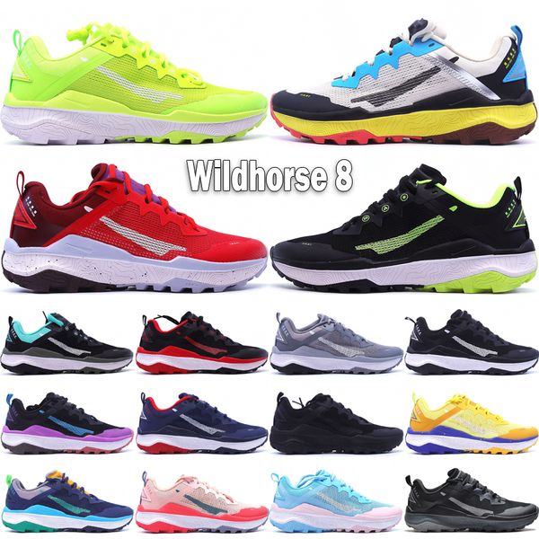 Wildhorse 8 Hommes Femmes Trail Running Chaussures Fly Designer Terra Kiger Loup Gris Obsidienne Bleu Baltique Triple Noir Cactus Lumineux Baskets Extérieures Taille 36-45