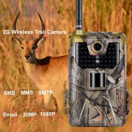 Caméra de suivi des sentiers de la faune, pièges Po, Vision nocturne, 2G, SMS, MMS, P, Email, caméras de chasse cellulaires HC900M, 20mp, 1080P, Surveillance 240104