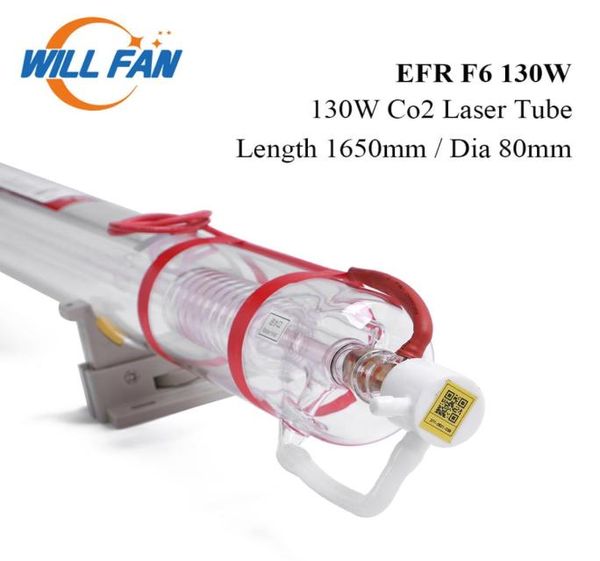 Fan Fan 130W EFR F6 CO2 Longueur du tube laser 1650 mm de diamètre 80 mm pour CNC Gravure Cutter Machiner1023470