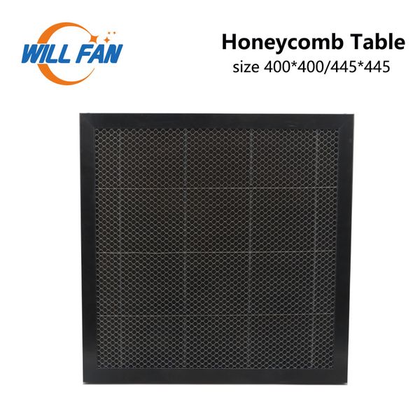 Will Fan Laser Honeycomb mesa de trabajo 400x40 0mm/445x445mm tamaño placa de escala personalizable para máquina cortadora de grabado láser CO2