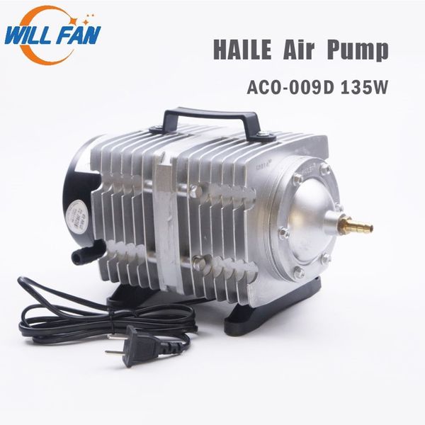 Will Fan Hailea – pompe à Air Aco-009D 135w, compresseur d'air magnétique électrique pour Machine de découpe Laser, pompe à oxygène 125L min Fish327L