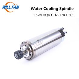 Will Fan – broche de refroidissement à eau HQD GDZ-17B, 1,5 kw, diamètre 80x225mm, 24000 tr/min, moteur de broche en acrylique annoncé pour Machine à rotation CNC