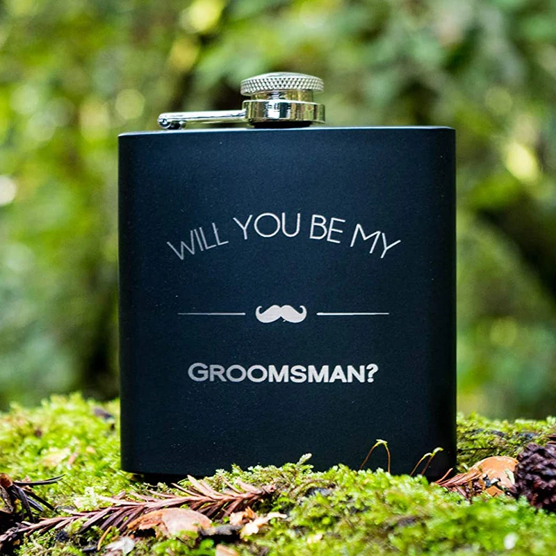 Will You Be My Groomsman best man Flask Wedding engagement Bachelor Party Bridal Shower groom to be Proposal gift present favor