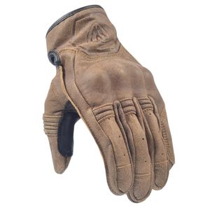 Willbros – gants de moto Vintage marron foncé pour écran tactile, gants en cuir rétro pour hommes, pour moto de rue, vélo de tourisme T2008177y