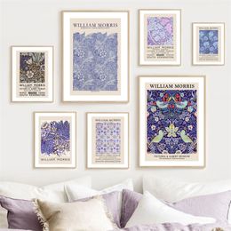 William Morris Floral Aesthetic zeer peri Wall Art Canvas schilderen Noordse posters en printfoto's voor woonkamer decor 220507