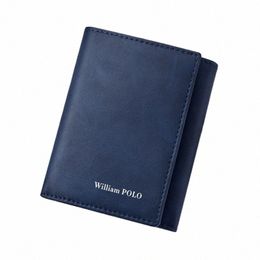 WILLIAMPOLO 2024 NUEVA Billetera para hombres de cuero para hombres Anti robo para hombres para el documento del documento del documento Side Masse Male Cool Purse Boy N1ox#