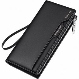 Williampolo Men's Wallet LG Wallet Men Sac d'embrayage portefeuille en cuir PHE Carte de crédit Organisateur portefeuille Recuette de carte amovible Y3WO #