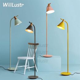 Willlustr design moderne bois lampadaire éclairage nordique macaron couleur lampes salon chambre salle d'étude el hall canapé côté f229a