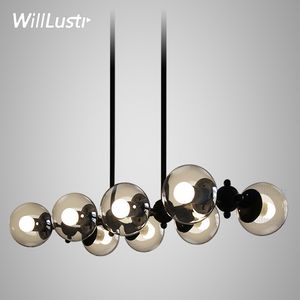 Willlustr nouveau modo suspension abat-jour en verre lampe à suspension design nordique éclairage suspendu salle à manger restaurant hôtel bureau