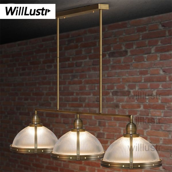 willlustr vintage clemson prismatique verre pendentif lumière suspension lampe métal éclairage suspendus salle à manger restaurant