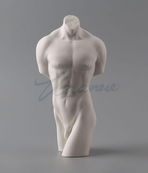 Willoni Céramique Décoration Viscage Halfbody Male Naked Sculpture Birthday Gift Craft Home Decoration Personnage Artisanat Old Statue1555502