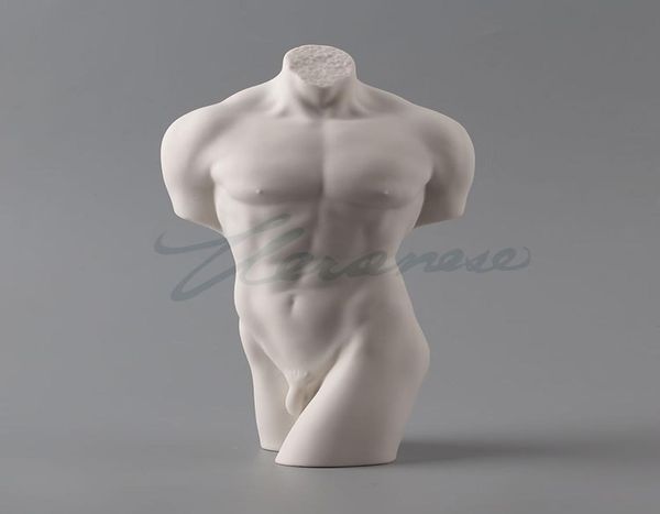 Willoni Céramique Décoration Glazed HalfBody Male Naked Male Birthday Gift Craft Home Decoration Personnage Artisanat Old Statue3413841