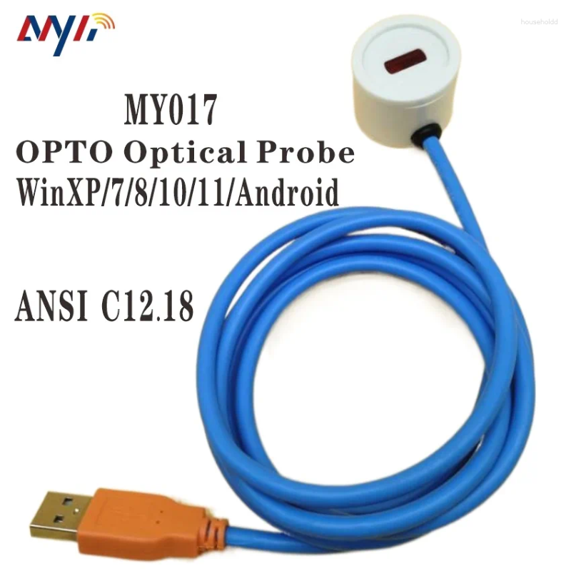 Win7/8/10/11 USB To ANSI Optical Probe C12.18 For Round Socket Energy Meter Kwh Readout