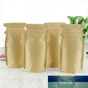 Paquete Winco, bolsas de papel Kraft con forma de pingüino recubiertas con papel de aluminio de pie con tapa de cremallera para embalaje de té de nueces de alimentos secos