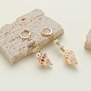 Wind Beach Ocean Vacation Nieuwe vrouwen S Shell Sea Star Conch Legering Pearl sieraden Earring Accessoires Acceorie
