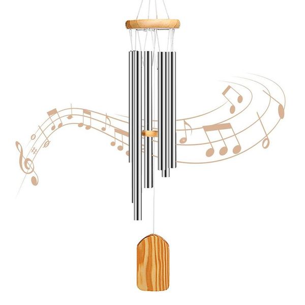 Chimes de viento al aire libre Amazing Grace Chime 6 Tubos de metal Chimes de viento Regalo al aire libre para mamá Familia2537