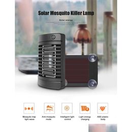 Windgeneratoren 4 LED Solar Mosquito Killer Lamp Electric Shock Insect Zapper Fly Trap Light Bug Fysieke Attractant - Drop Delivery DHCV8