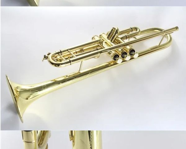 Wind Music B-trompeta plana, instrumento Musical professionnel Chapado en plata de dos colores, avec funda, accesorios de boquilla 001