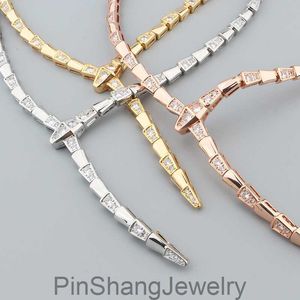 Wind Snake vormige Spacer Diamond Ketting Oorbellen Sieraden voor Dames Banket Bruiloft Stijl Verkoperde Lock Bone Chain