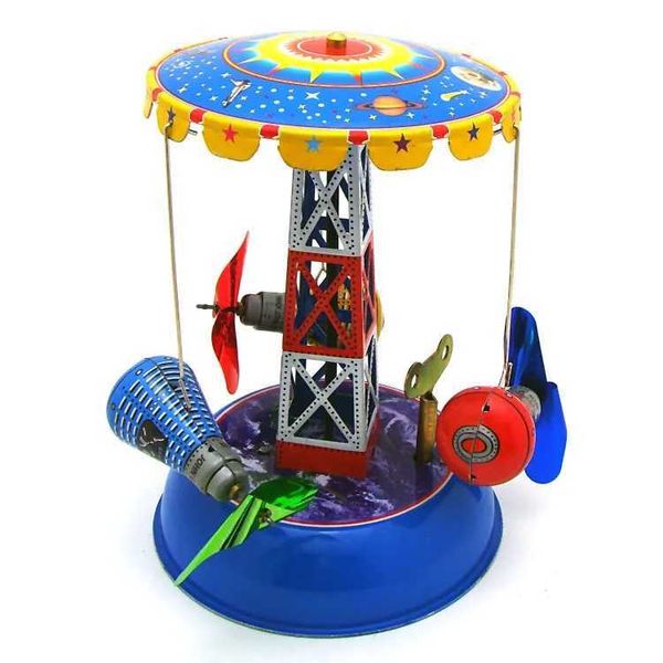 Toys Toys Adult Series Retro Style Toys Metal Tin Furniture Park Park Space Capsules circulaires Circulaires Modèles de jouets Retro Toy Cadeaux S2452444