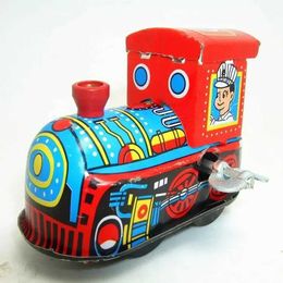 Toys Toys Classic Series rétro Corloge-histoire Wind Up Metal Walking Walking Locomotive Train Robot Rappel Mécanique Toys Cadeaux Childrens S2452444