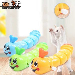 Wind-speelgoed Super Pet Toys voor katten schattig en leuk interactief katspeelgoed Clockwork Caterpillar Pet Toys Plastic Chewing and Biting Supplies S2452444