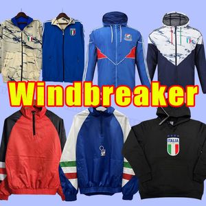 Windbreaker 23 24 Italia Bonucci Soccer Track Sportsuits 2023 2024 Home Away Verratti Jorginho Insigne Belotti Chiesa Barella Chiellini Italys Manga larga hombres