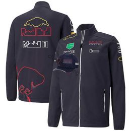 Windbreaker pour hommes Biker Bomber Jacket Zip Up Up Up Formule 1 Suisse de course Fans de voitures surdimensionnées Sweet-shirt Jackets Series F1 Windbreakers Give Away Hat Num 1 11 LOGO