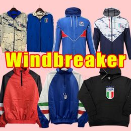 Windbreaker Italia Bonucci Soccer Tracksuits Jorginho insigne Verratti Hiesa Barella Spinazzola Chiellini Italys 2023 2024 Manches longues 23 24
