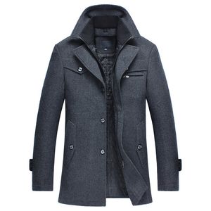 Cortavientos Chaquetas de lana de invierno para hombre Casual Slim Fit Ropa de abrigo cálida Chaqueta de otoño formal Abrigo para hombre Tallas grandes 5XL Alta calidad 210518