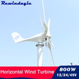 Éolienne éolienne 800w éolienne horizontale avec contrôleur start-up à faible phase AC 12V 24V 48 V Générateur d'énergie libre Axe Power