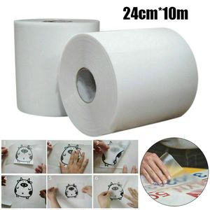 Película para ventana, 10 m/rollo, cinta transparente para mascotas, papel de transferencia, pegatina de impresión, cinta de aplicación, pegatina adhesiva para letreros, gráficos de vinilo, 230707