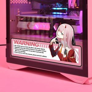 Fenêtre Film Anime Autocollants pour PC Case Cartoon Décor Stickers pour Châssis D'ordinateur Boîtier En Verre DecorateEasy Amovible Étanche 230707