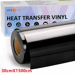 Raamfolie HTVRONT 12"X50ft/30x1500cm Heat Transfer Vinyl Roll voor T-shirt Stickers Craft Iron on DIY PU HTV Film Voor het bedrukken van kleding 230707