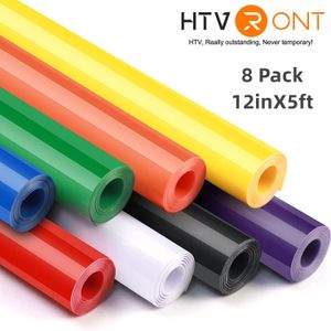 HTVRONT Lot de 8 rouleaux de vinyle adhésif permanent multi-couleurs de 3,7 x 1,5 m pour Cricut Craft DIY Cup Glass Phone Case Decor FACILE À COUPER 230707