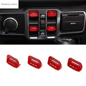 Venster Lift Schakelaar Knop Decoratie Cover Trim voor Jeep Wrangler JL Gladiator JT 2018 2019 2020 2021 2022 Auto accessoire ABS