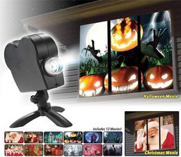 Proyector de ventana para Halloween Christmas Window Wonderland Display láser DJ Lámpara de escenario Interior al aire libre Spotlights41644998