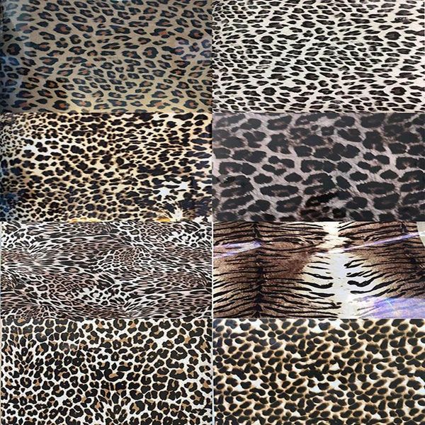 Pegatinas de ventana 1 hoja 25cmx100cm hermosa leopardo tpu transferir calor prensa máquina htv impresión paño de bricolaje