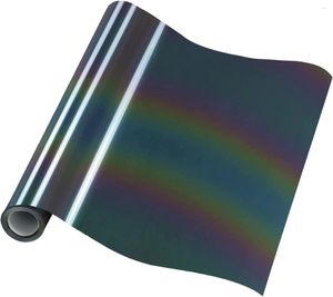 Autocollants de fenêtre 10 couleurs différentes vinyles de transfert de chaleur réfléchissants HTV pour t-shirts fer sur Film de rouleau élastique