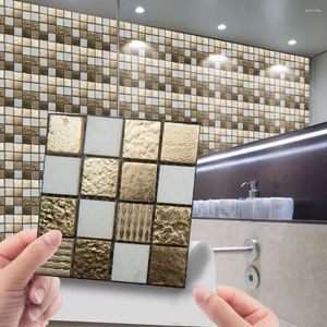 Vensterstickers 10 stks mozaïek wandtegel schilschil stick diy home decoratief voor keuken badkamer backsplash postzegelpatroon 3,94 x inch