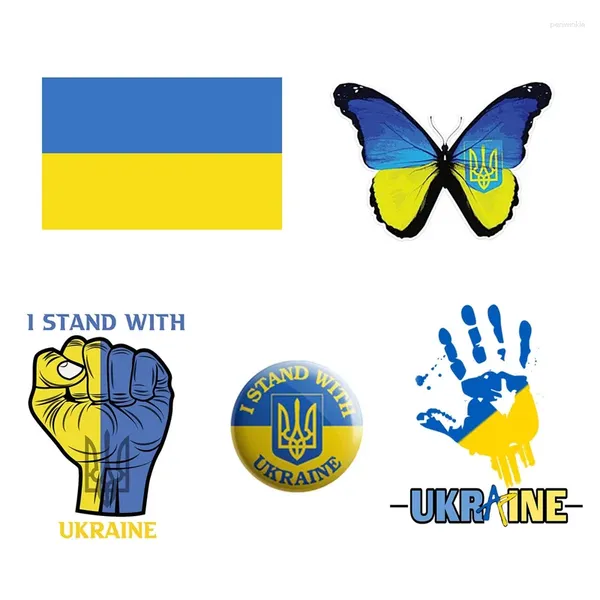 Autocollants de fenêtre 10pcs drapeau ukraine