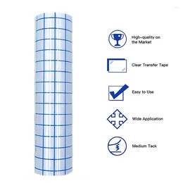 Vensterstickers 11.8 "X140" Clear Application Tape Blue Alignment Grid Transfer Paper for Wall Car Craft Art Decal Lijm