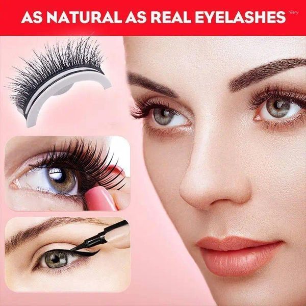 Autocollants de fenêtre 1pair réutilisables pour cils auto-adhésifs Eyeliner liquide Twezer Set étanche naturel naturel de maquillage de cosplay dur