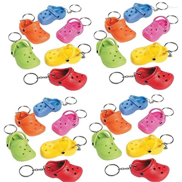 Autocollants de fenêtre 1PC mignon 3D Mini EVA Beach Hole Little Croc Chaussure Porte-clés Fille Sac Cadeau Accessoires Décoration Porte-clés Flottant Porte-clés